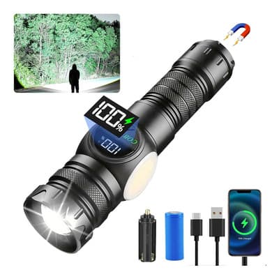 Lámpara Táctica ANBOLM Led 120000 Lúmenes Led Linterna Ultra Potente Con 9 Modos De Iluminación