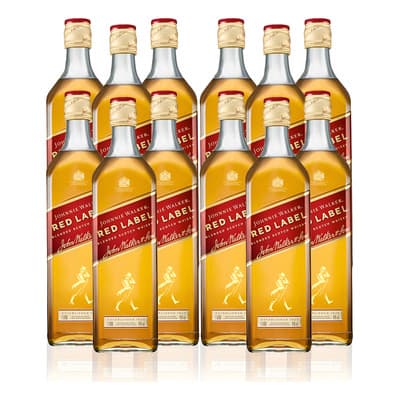 Pack De 12 Whisky Johnnie Walker Blend Red Label 1 L - $4,703.53 en Mercado Libre | PrecioMX