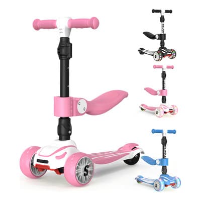 Sejoy Balbi-008 Scooter Juguete Patinete Plegable Con Asiento Ideal Patín Del Para Niños Con 3 Ruedas Y Luces Led Color Rosa - $683.32 en Mercado Libre | PrecioMX