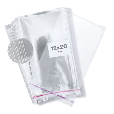 100 Bolsas Celofán 12x20cm Ciento Transparent Solo Pegamento Color Transparente - $85.00 en Mercado Libre | PrecioMX