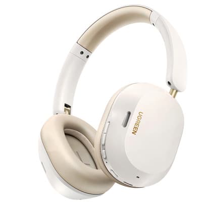 Audífonos de diadema Ugreen inalámbricos HiTune Max5c blancos