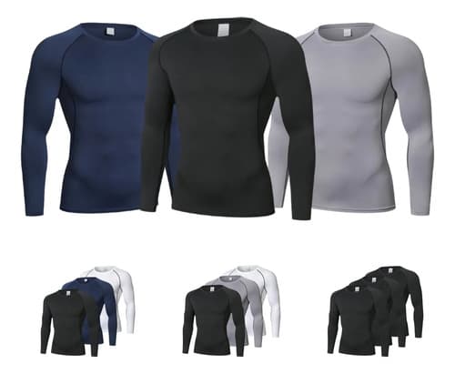 3 Pack Playera Deportiva Para Hombre Compresión Manga Larga - $208.60 en Mercado Libre | PrecioMX