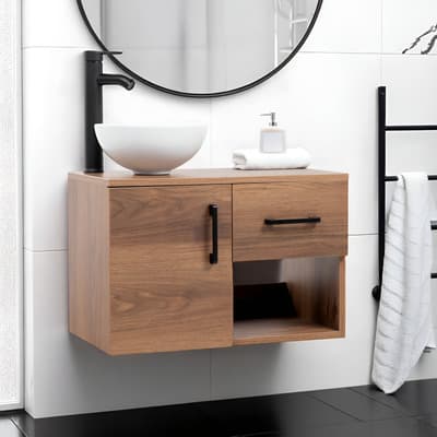 Mueble Kit Para Baño Gabinete Organizador Con Monomando Lavabo Color Madera Kingshouse - $3,149.00 en Mercado Libre | PrecioMX