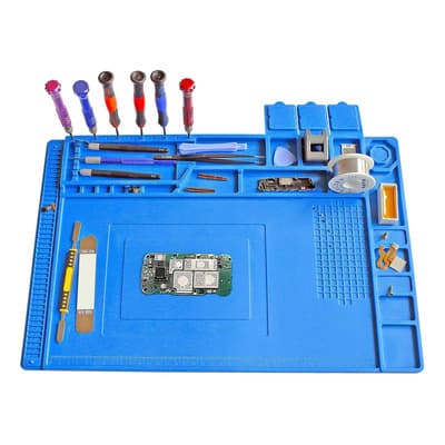 Alfombra Magnética Antiestática Tapete Reparar Estera De Trabajo Silicon 45*30cm, Alfombrilla De Aislamiento Resistente Al Calor, Esterilla De Soldadura Para Soldar Reparar Reparación Electrónica Azul - $178.73 en Mercado Libre | PrecioMX