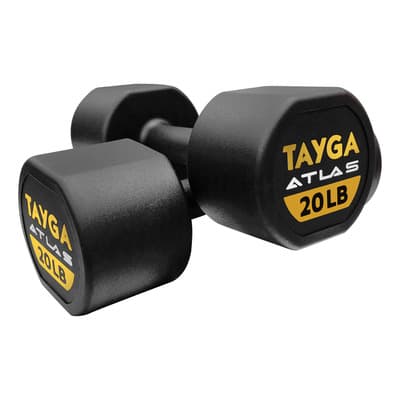 Par Pesas Mancuernas 20lb C/u Tayga Atlas Gimnasio Color Negro - $2,060.00 en Mercado Libre | PrecioMX