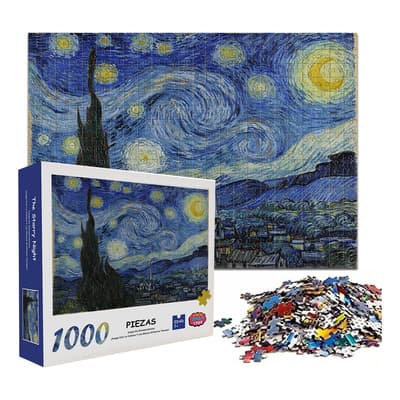 Rompecabezas 1000 Piezas The Starry Night De Vincent Willem Van Gogh 70x50cm Juegos Para Padres E Hijos, Regalos De Vacaciones, Juegos De Puzzle - $148.00 en Mercado Libre | PrecioMX