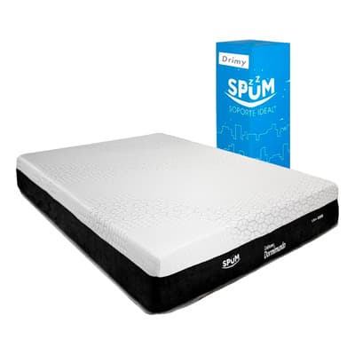 Colchón Matrimonial En Caja Dormimundo Latex Gel Drimy 20 Cm Color Blanco