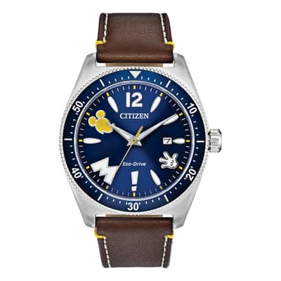 Reloj Citizen Eco-drive Mickey Mouse Aw1599-00w Para Hombre