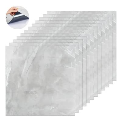 GOROFIT Lamina Marmol Pvc Decorativo Autoadhesivo 30×30cm 12pcs