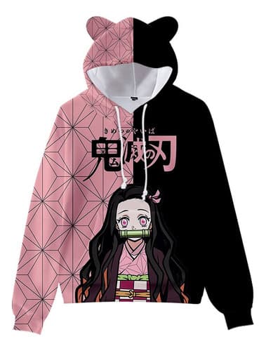 Sudadera Con Capucha Anime Demon Slayer Nezuko Con Orejas - $199.00 en Mercado Libre | PrecioMX