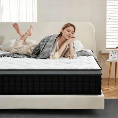 Colchón King Size,espuma De Alta Densidad Memory Foam,colchon Híbrido,ergonómico, Ortopedico,alivio De Presión,firmeza Media,economico,colchones Resortes En Caja200*190*25cm