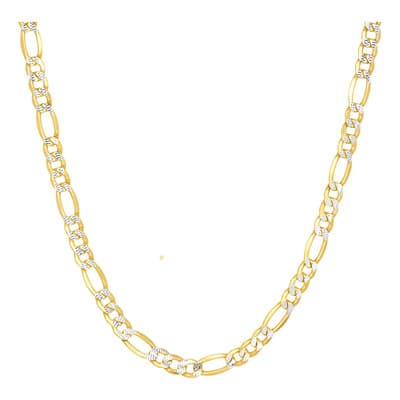 Cadena Figaro 3x1 Diamantada Oro 14k 50cm 2mm Italy Unisex Color Dorado - $8,624.25 en Mercado Libre | PrecioMX