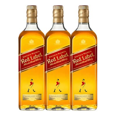 Pack De 3 Johnnie Walker Red Label Blended Scotch 750ml - $1,000.07 en Mercado Libre | PrecioMX