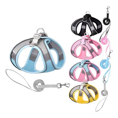 Pechera Arnés Transpirable Cómodo Con Correa Para Perro Gato Azul S - $109.00 en Mercado Libre | PrecioMX