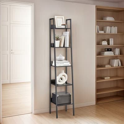 Estantería Escalera Vasagle De 5 Niveles Color Negro ébano