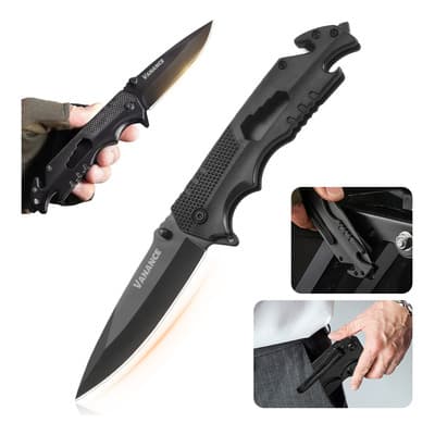Vanance® 5 En 1 Navaja Tactica De Camping Plegable Y Multiherramienta Portátil Van05806 Cuchillos Militar De Caza Pesca Y Defensa Personal Supervivencia Seguridad Acero Inoxidable Color Negro - $125.09 en Mercado Libre | PrecioMX