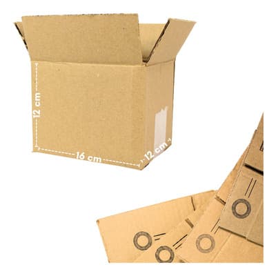 Caja Carton 16x12x12 Cm Paquete 25 Piezas Marrón - $90.00 en Mercado Libre | PrecioMX