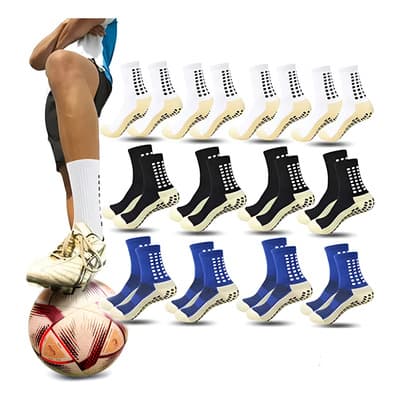 12 Pares Calcetines Medianos Deportivo Fútbol Antideslizante