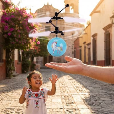 Mini Balon Drone Cm-top Esfera Volador Juguete Helicóptero Con Sensor Luz Led Para Niños Azul - $47.80 en Mercado Libre | PrecioMX