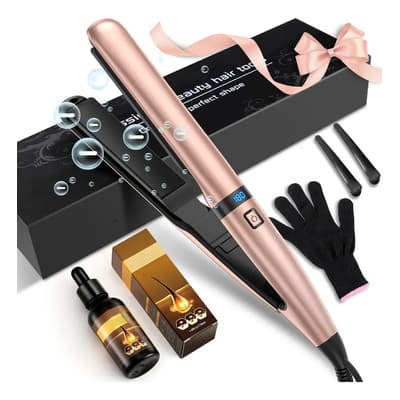 Plancha De Cabello Profesional De Cerámica FAGHTO 2 En 1 Para Pelo Alaciadora Plancha De Cabello 160-230°c