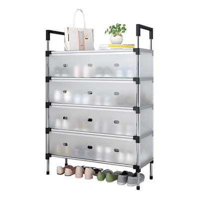 Zapatero de metal de 5 niveles, Zapatera DIY, ahorro de espacio y estante versátil, Organizador de Zapato para Almacenar y Guardar Los Zapatos para Entrada,Puerta,Dormitorio,Guardarropa