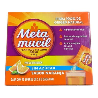 Metamucil Polvo Sabor Naranja Sobres, 10 Sobres 5,8 G - $138.00 en Mercado Libre | PrecioMX