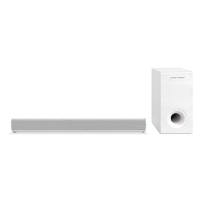 Barra De Sonido 2.1 Con Subwoofer Inalámbrico Asbar1000pack Color Blanco Frecuencia 35Hz-200Hz