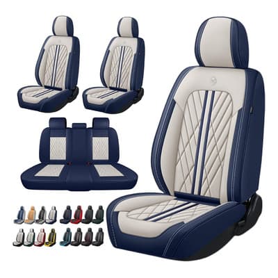 Set 5 Fundas Cubreasientos Universal Semi Cuero Alta Calidad