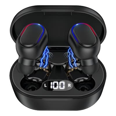 Audífonos In-ear Inalámbricos 1hora Indicador LED del Nivel de Batería Bluetooth Manos Libres Con Micrófono Negro