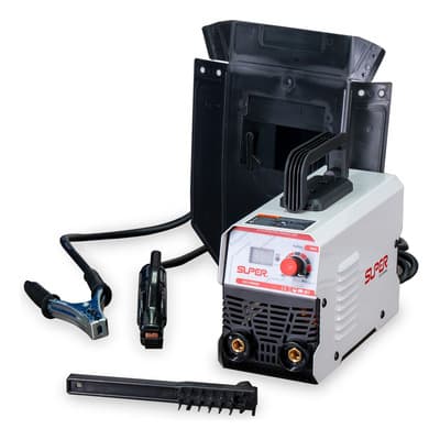 Soldadora Digital Super Inverter 130 Mma 110v Portátil Gris