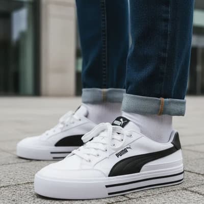 Tenis Hombre Puma Court Classic Vulc Fs Ligeros, Duraderos, De Uso Diario, Deportivos