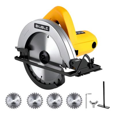 Cortadora De Disco Sierra Circular Eléctrica Biuble Profesional Cortadora Madera 7" 1/4 2000W US-plug Color Amarillo