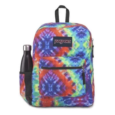 Mochila urbana JanSport Cross Town color azul marino diseño estampado 26L