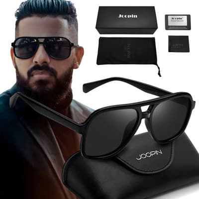 Lentes De Sol Polarizados Hombre Mujer Piloto Grande Uv Moda Clásico Diseño Negro Brillante Gris - $373.39 en Mercado Libre | PrecioMX