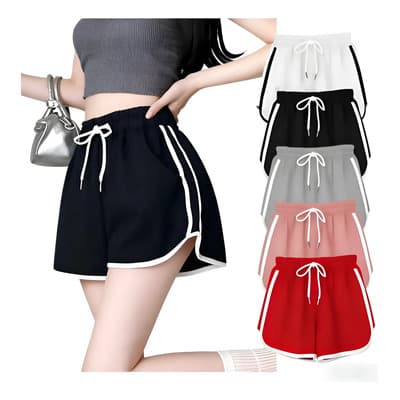 5pzs Shorts Casuales De Cuatro Piezas Para Mujer Deportivo