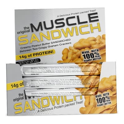 Barra De Proteina Muscle Sandwich Muscle Foods Peanut Butter