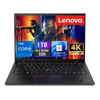 Lenovo ThinkPad X1 Carbon Gen 9 con i7-1185G7 Iris Xe, 16GB RAM, 1TB SSD y pantalla 14 4K UHD IPS, Windows 11 Pro - Excelente (Reacondicionado)