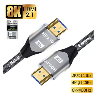 2 Metros Cable Hdmi 2.1 Hdmi 2.0 2k 144hz 4k Cable Hdmi Para Tv Ultra Hd 48gbps Full Vídeo 4k 120hz 8k 60hz Entrada Hdmi Conector Hdmi Para Ps5 Xbox Laptop Tv Jeeyee - $93.32 en Mercado Libre | PrecioMX