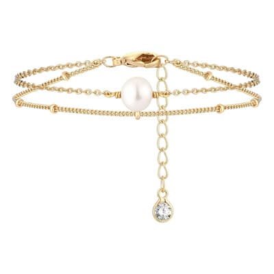 Pulsera Vowstone Chapada En Oro De Doble Capa Para Mujer Regalo Para Mamá Regalo Para Niña Regalo Para Novias Dorado 6 Cm 16 Cm - $144.00 en Mercado Libre | PrecioMX