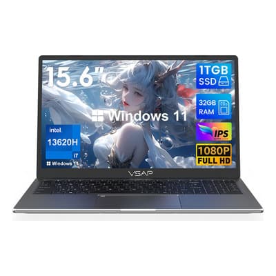 Notebook VSAP Intel Core i7 13620H 32GB RAM 1TB SSD 15.6'' IPS Windows 11 Pro