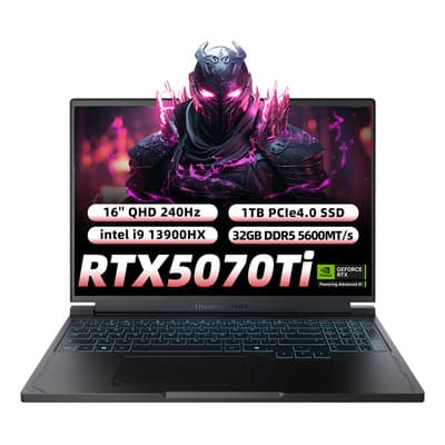 Nvidia Geforce Rtx5070 Ti Thunderobot I9-13900hx Rs16 DDR5 32 Gb RAM 1 Tb SSD 16'' QHD 240 Hz Windows 11 Pro Español latino