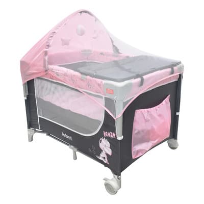 Infanti Cuna De Viaje Madison Plegable Convertible A Colecho Color Rosa Rosa Claro Con Gris Dino - $1,899.00 en Mercado Libre | PrecioMX