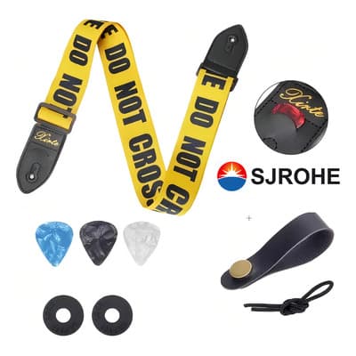Sjrohe® Correa Para Guitarra Ajustable Con Extremos De Piel - Guitarra Acústica, Eléctrica, Bajo, Clásica - Incluye Púas, Cerraduras Y Accesorios, Correa Musical Amarillo Lunares - $88.98 en Mercado Libre | PrecioMX