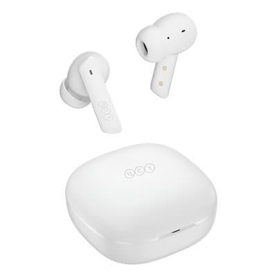 Audífonos Inalambricos In-ear Auriculares Bluetooth Qcy Ht05 Con Manos Libres, Bajos Potentes, 30h, 6 Micros Para Cancelación De Ruido, Anc, Sonido De Calidad, Ipx5, Color Blanco