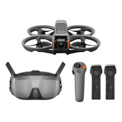 Pack DJI Avata 2 Vuelo Inteligente (tres baterías), dron FPV con cámara 4K, experiencia inmersiva, acrobacias con un toque, protector de hélices integrado, FOV de 155°, dron con cámara con Goggles N3