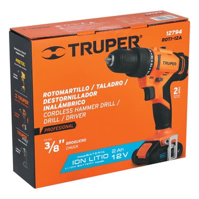 Rotomartillo/Taladro/Destornillador inalámbrico 3/8" Profesional TRUPER - $1,375.00 en Mercado Libre | PrecioMX