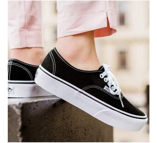 Tenis Vans Authentic Platform Black/white - $1,290.00 en Mercado Libre | PrecioMX