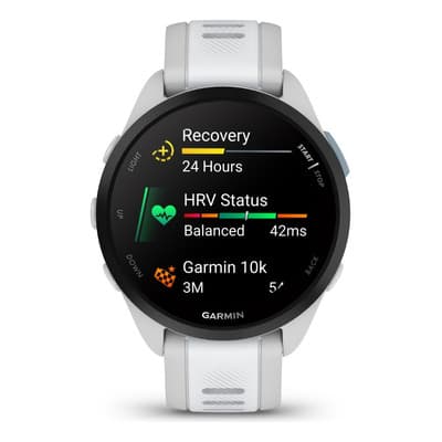Smartwatch Garmin Forerunner 165 Musica Blanco Silicona Negro