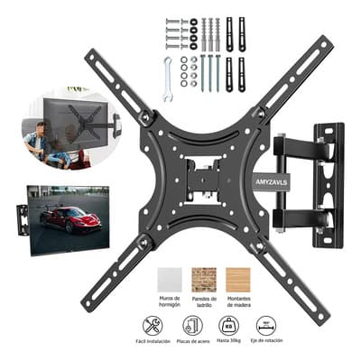 Soporte Tv Amyzavls X-400 Pantalla 32-55'' Articulado E Inclinable 30kg Negro