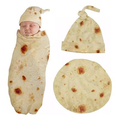 Manta De Tortilla Cobijas De Burrito Cobertor Para Bebe Color Amarillo Cálido Sombrero De Tortilla Franela Para Sofá, Cama, Hogar, Viajes Y Vacaciones Alimentos - $98.79 en Mercado Libre | PrecioMX
